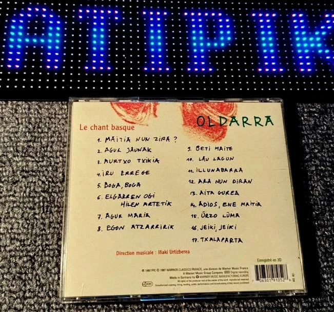 🎶 Oldarra - Le Chant Basque - CD 17 Titres - Warner Classics - ¡Raro! 🌿 – photo 2